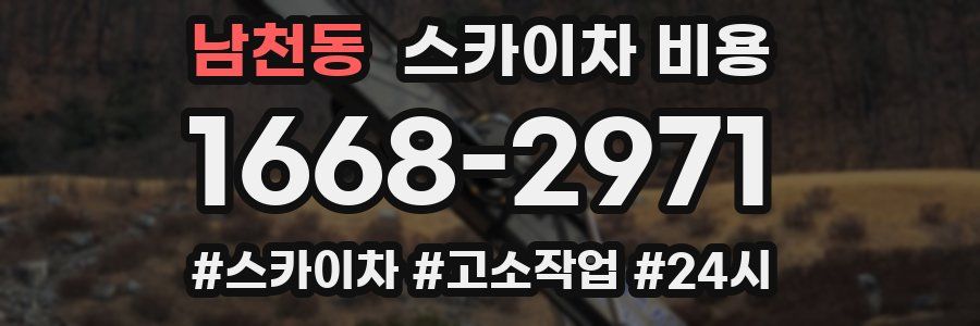 남천동 스카이차 비용