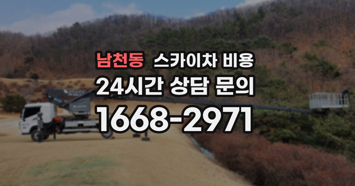 남천동 스카이차 비용