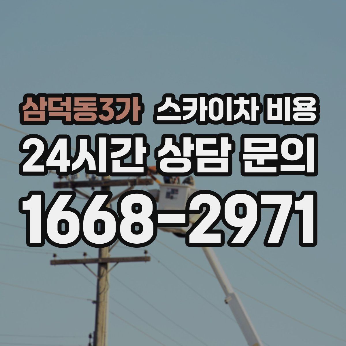삼덕동3가 스카이차 비용 간판 전원 점검은 어디까지 포함될까