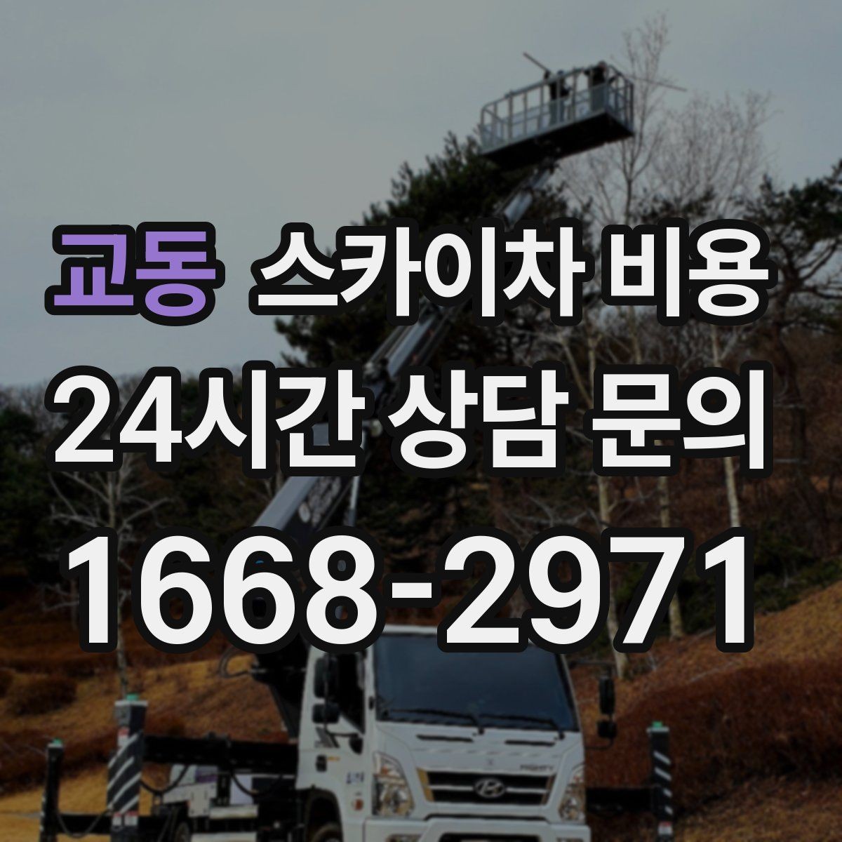 교동 스카이차 비용 여러 작업을 묶으면 유리한 이유