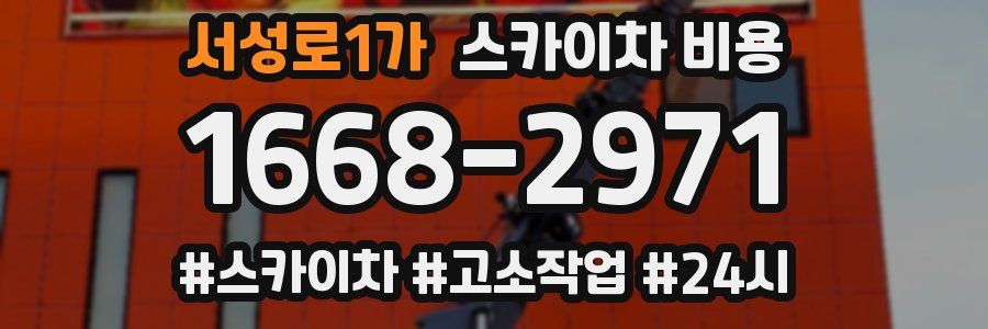 서성로1가 스카이차 비용