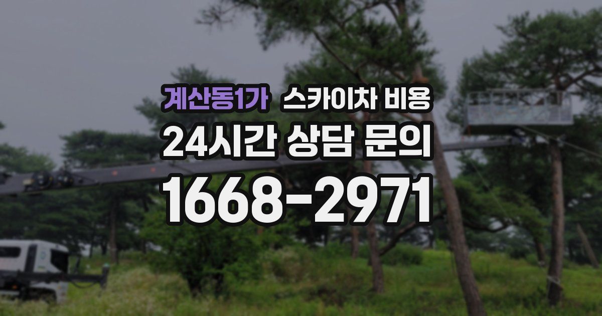 계산동1가 스카이차 비용