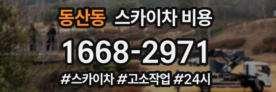 동산동 스카이차 비용