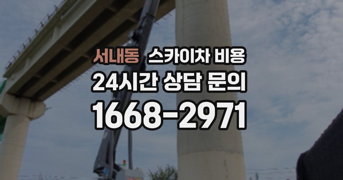 서내동 스카이차 비용