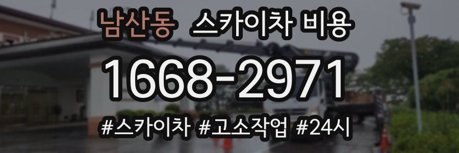 남산동 스카이차 비용