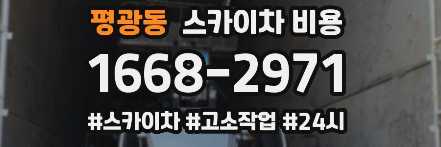 평광동 스카이차 비용