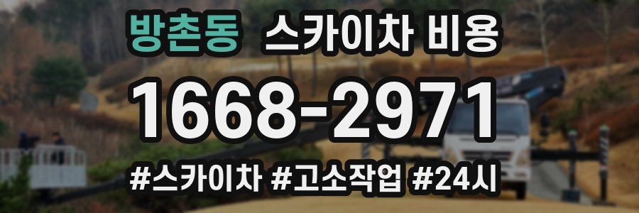 방촌동 스카이차 비용