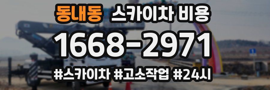 동내동 스카이차 비용