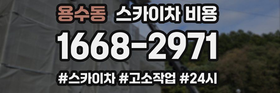 용수동 스카이차 비용