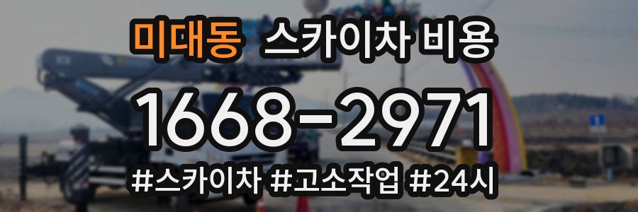 미대동 스카이차 비용