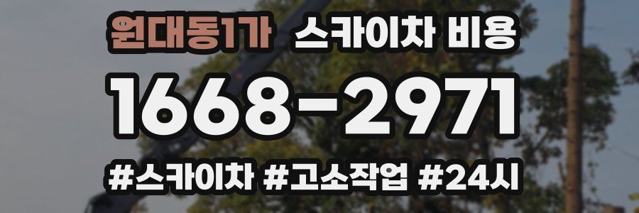 원대동1가 스카이차 비용