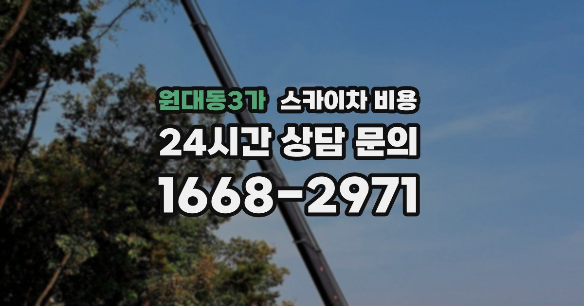 원대동3가 스카이차 비용