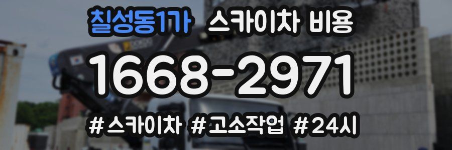 칠성동1가 스카이차 비용