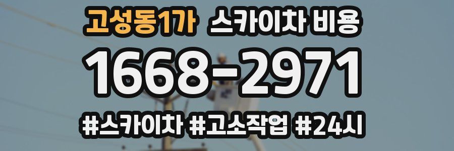 고성동1가 스카이차 비용