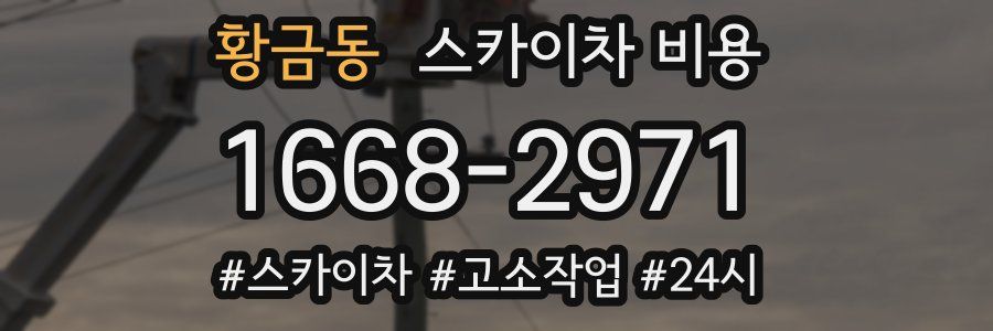 황금동 스카이차 비용