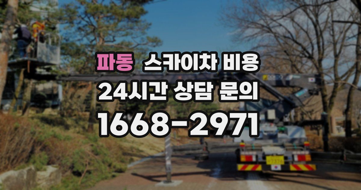 파동 스카이차 비용