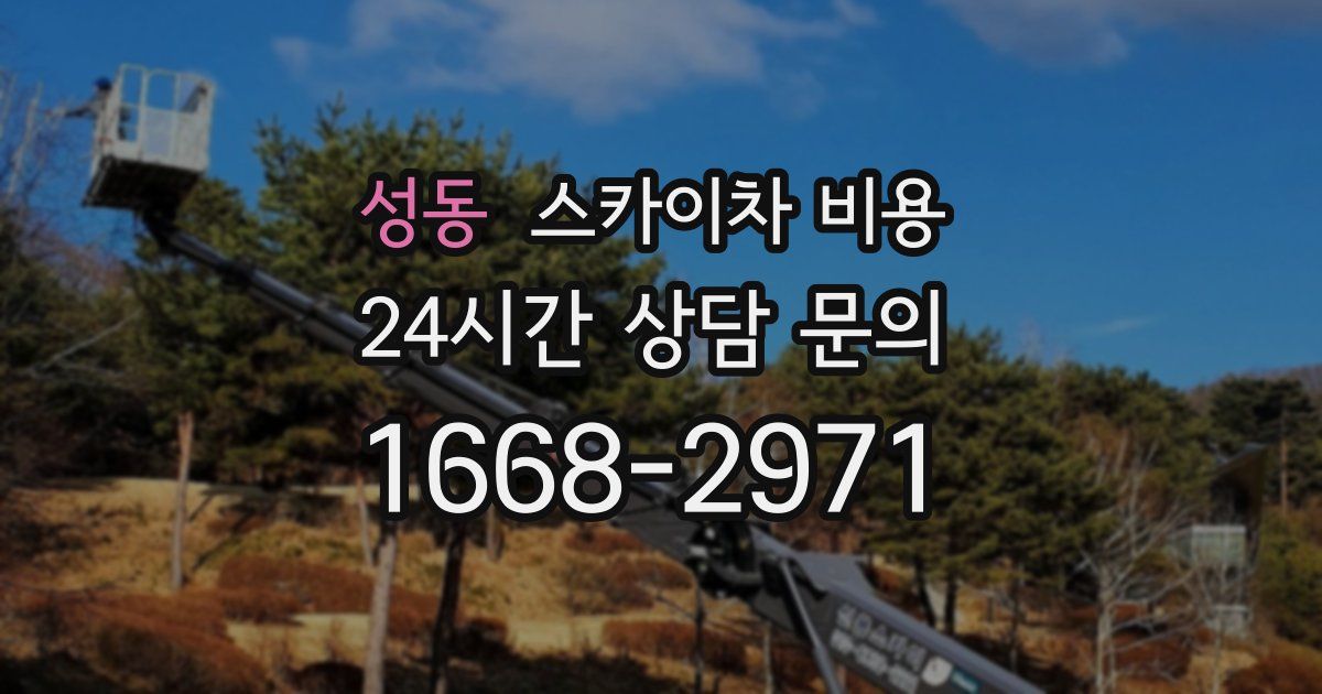 성동 스카이차 비용