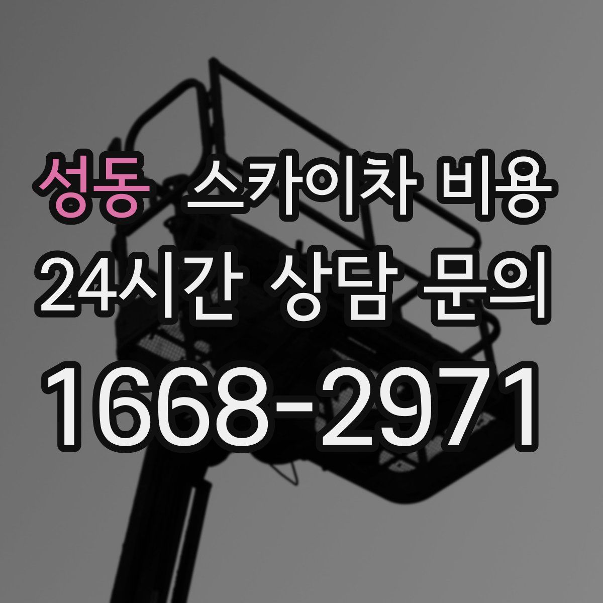 성동 스카이차 비용