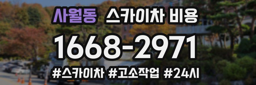 사월동 스카이차 비용