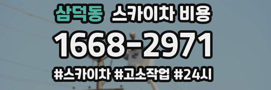 삼덕동 스카이차 비용