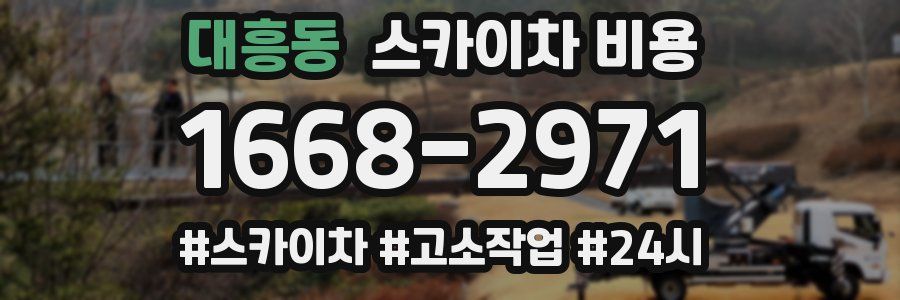 대흥동 스카이차 비용