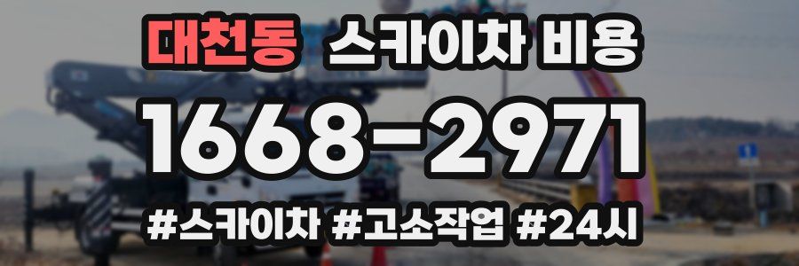 대천동 스카이차 비용