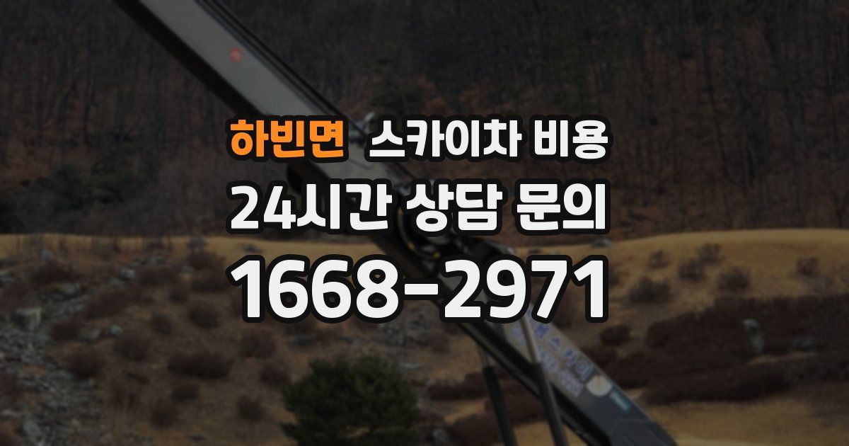 하빈면 스카이차 비용