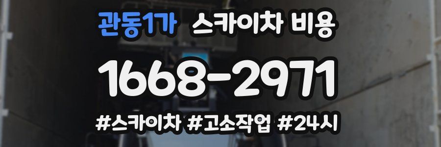 관동1가 스카이차 비용