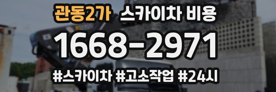 관동2가 스카이차 비용