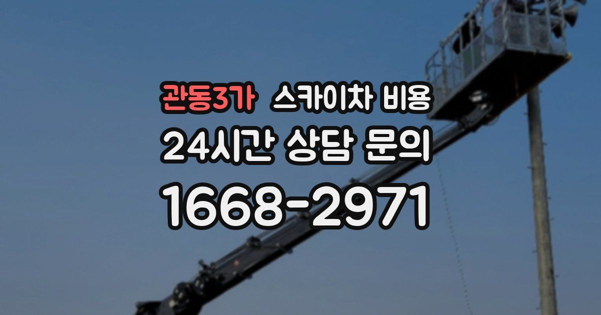 관동3가 스카이차 비용