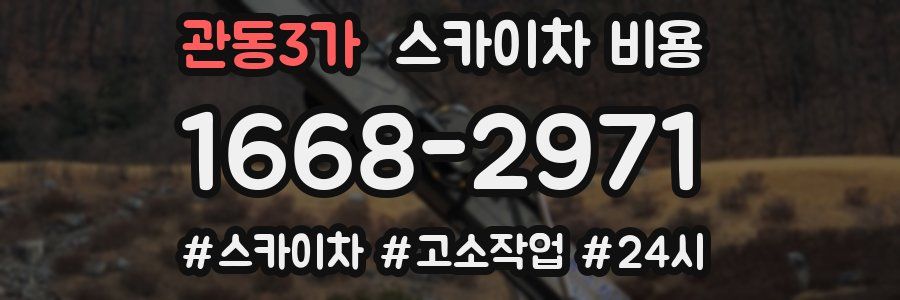 관동3가 스카이차 비용