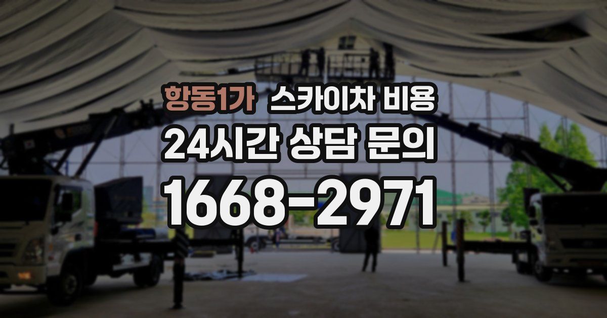 항동1가 스카이차 비용