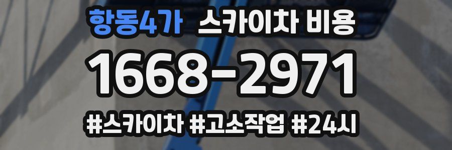 항동4가 스카이차 비용