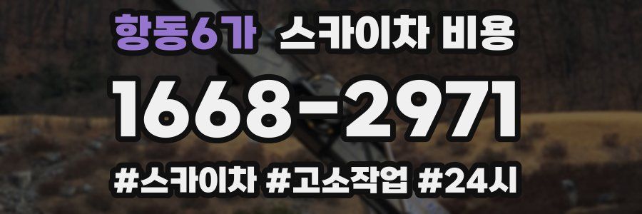 항동6가 스카이차 비용