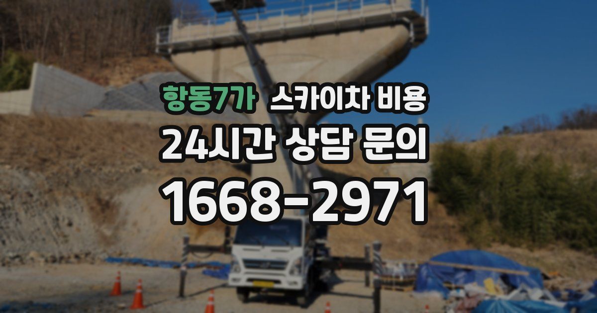 항동7가 스카이차 비용