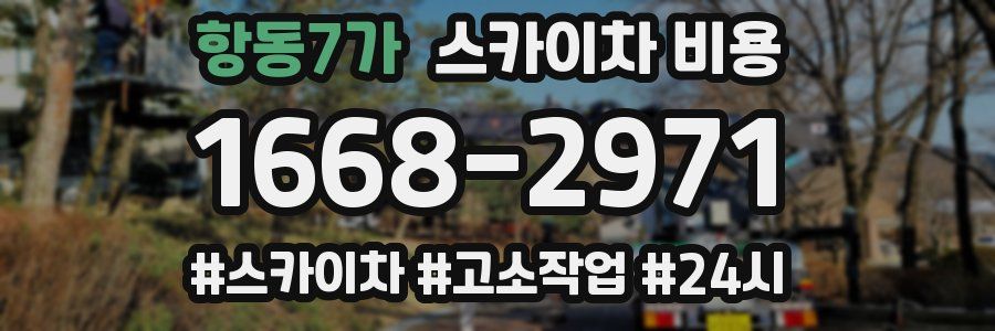 항동7가 스카이차 비용
