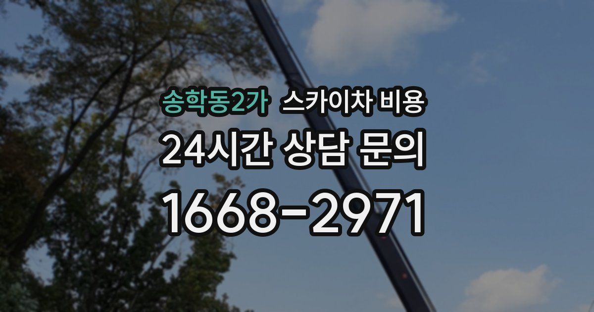 송학동2가 스카이차 비용