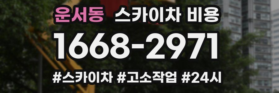 운서동 스카이차 비용