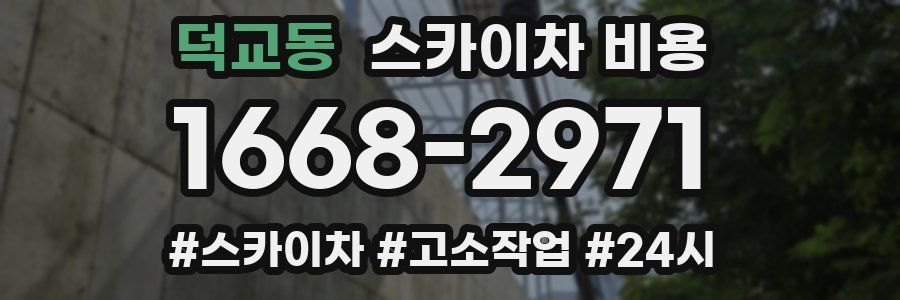 덕교동 스카이차 비용