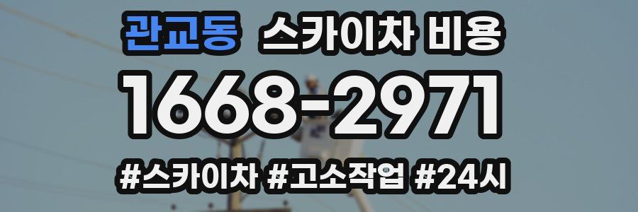 관교동 스카이차 비용