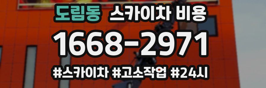도림동 스카이차 비용
