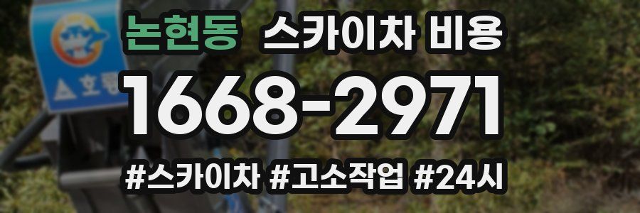 논현동 스카이차 비용