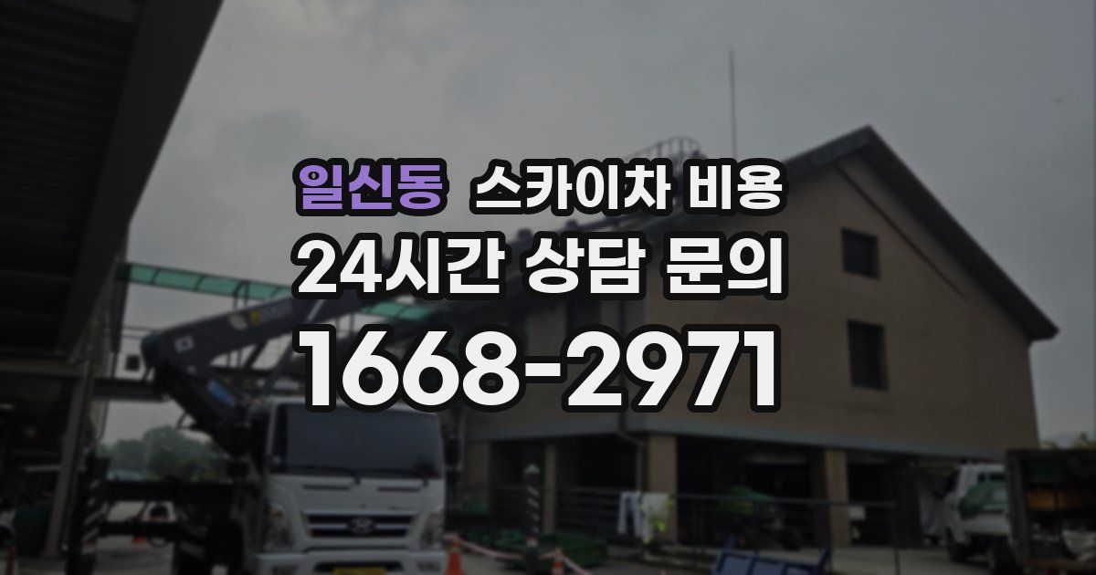 일신동 스카이차 비용