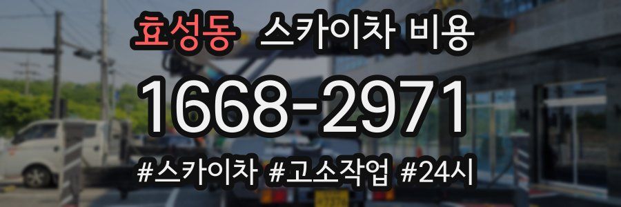 효성동 스카이차 비용