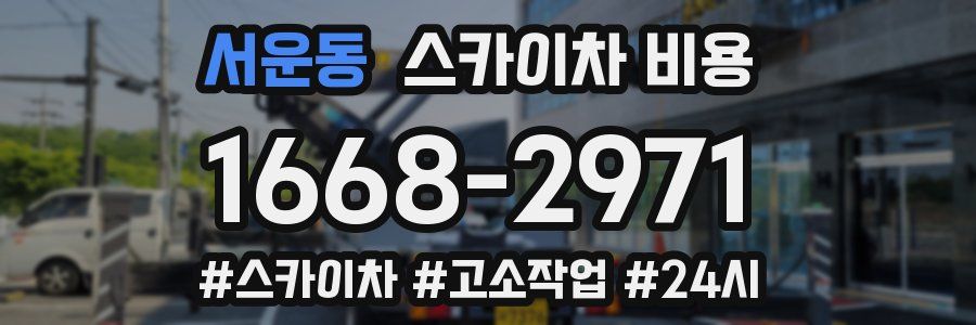 서운동 스카이차 비용