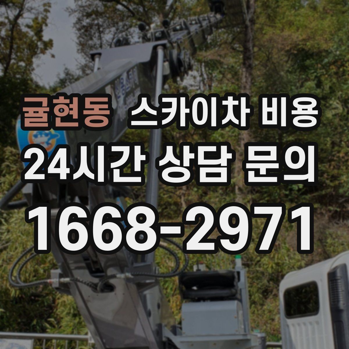 귤현동 스카이차 비용 장비가 서야 하는 위치부터 확인하세요