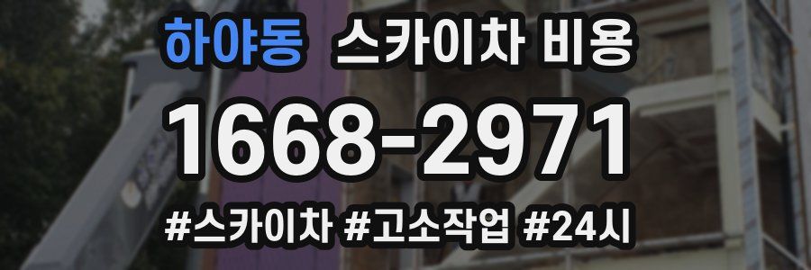 하야동 스카이차 비용