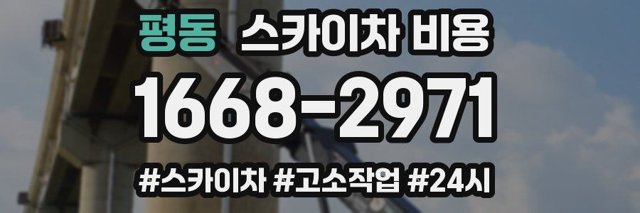 평동 스카이차 비용