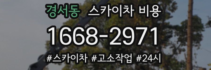 경서동 스카이차 비용