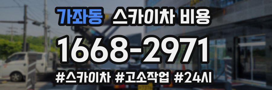 가좌동 스카이차 비용